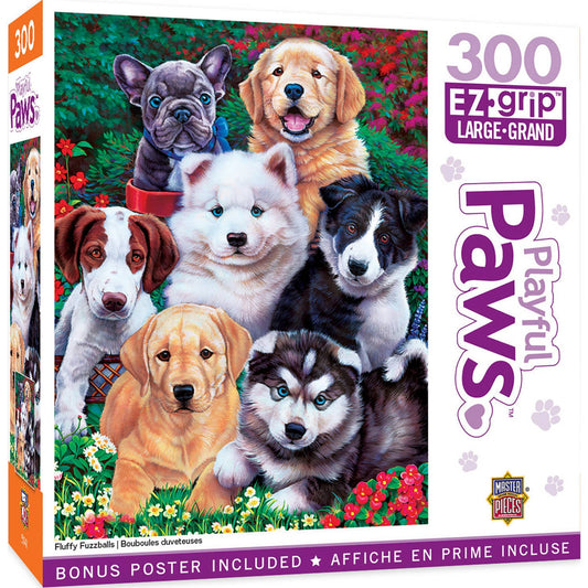 Playful Paws - Fluffy Fuzzballs 300 Piece EZ Grip Puzzle by MasterPieces