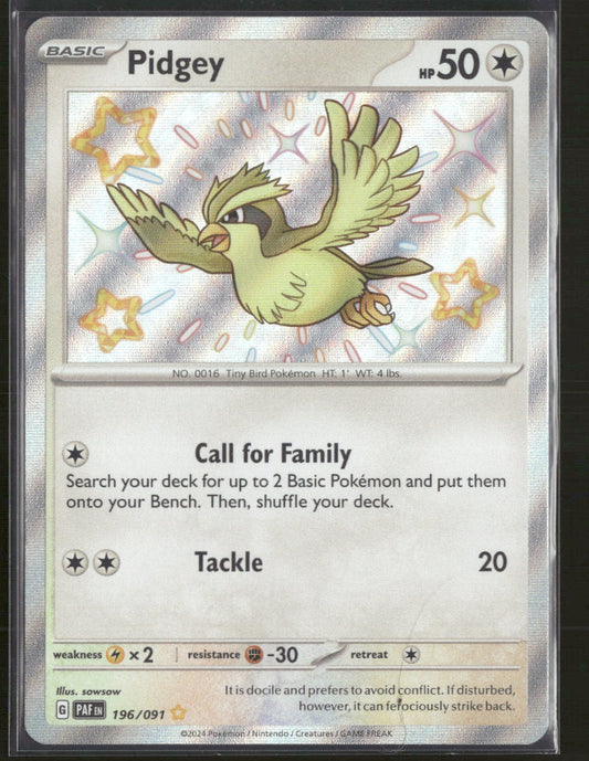 Pidgey - Paldean Fates - 196/091 - Near Mint