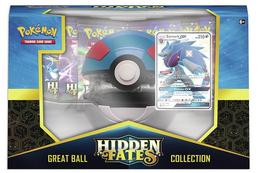 Pokémon TCG Hidden Fates Great Ball Collection with Shiny Zoroark-GX