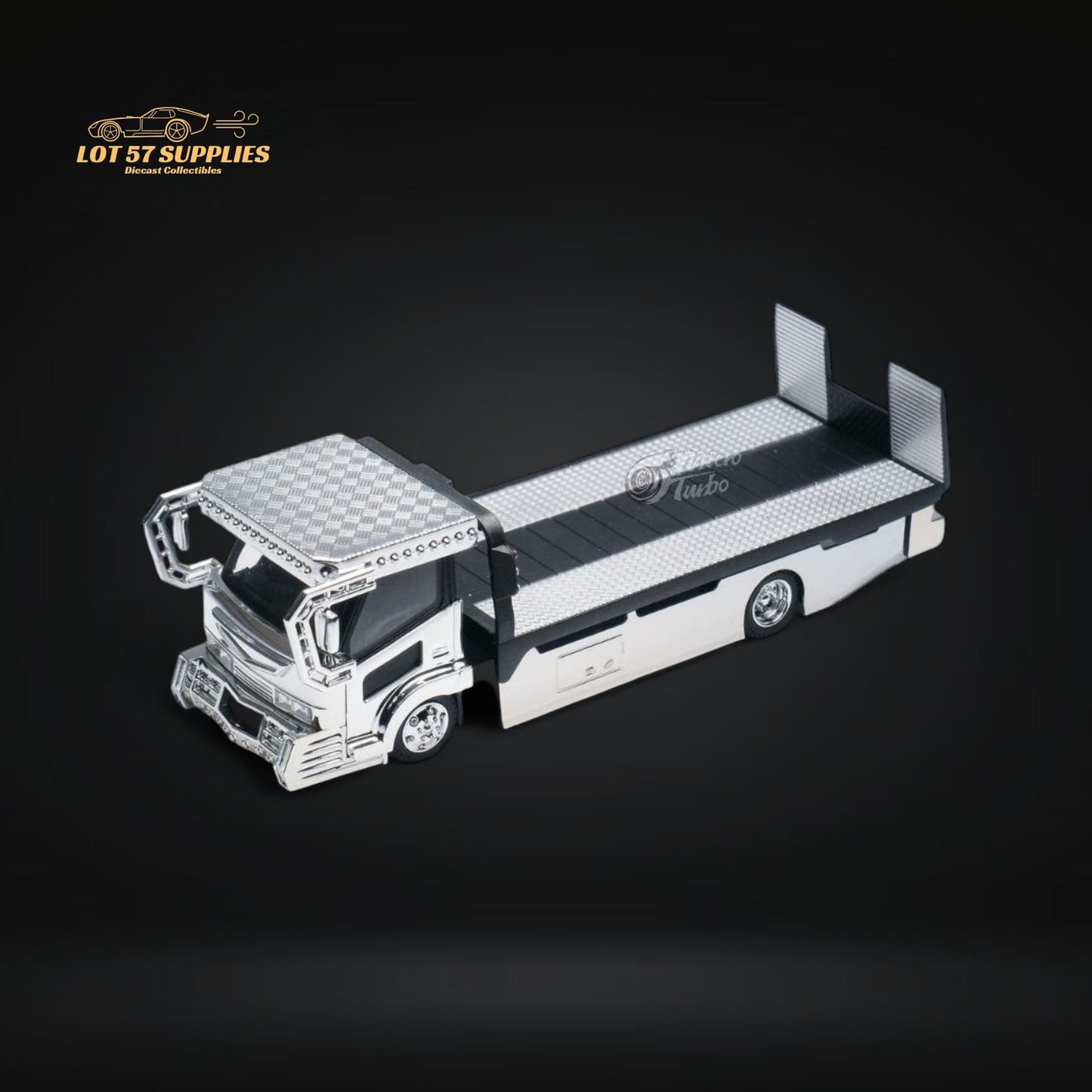 MicroTurbo Dekotora Flatbed Tow Truck 1:64
