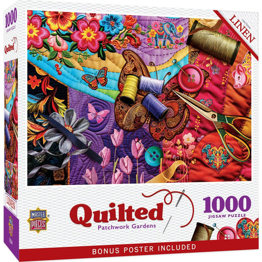 Quilted - Patchwork Gardens 1000 Piece Puzzle | Masterpieces Puzzles