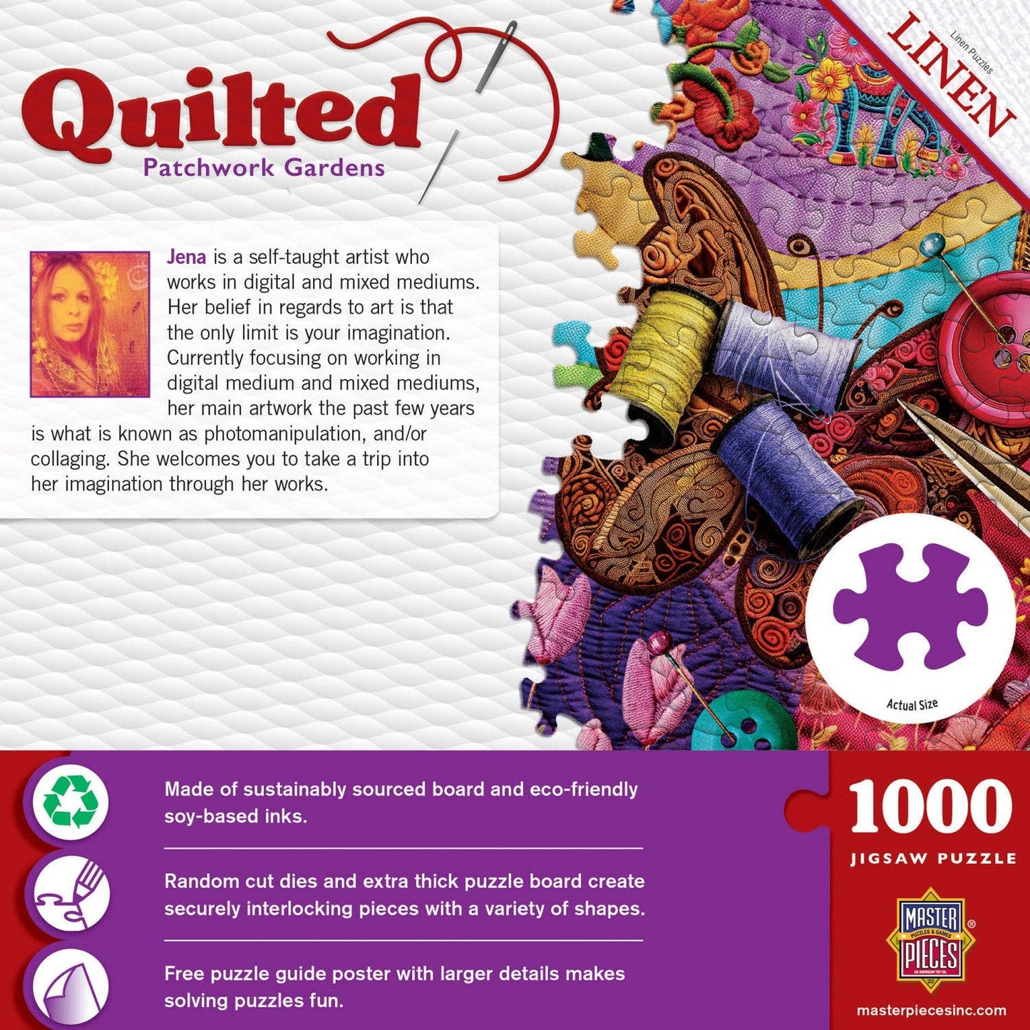 Quilted - Patchwork Gardens 1000 Piece Puzzle | Masterpieces Puzzles