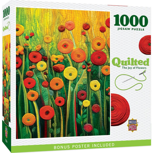 Quilted - The Joy of Flowers 1000 Piece Puzzle by Masterpieces Puzzles