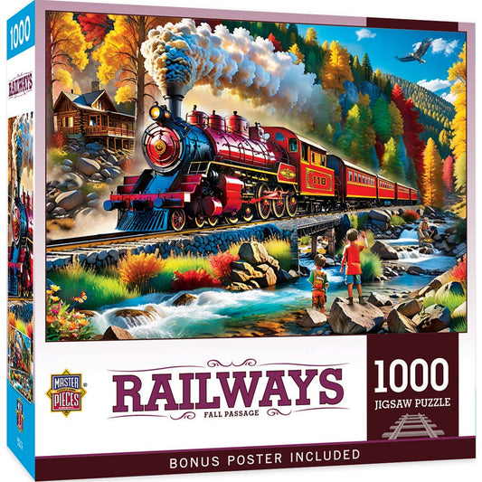 Railways - Fall Passage 1000 Piece Jigsaw Puzzle by Masterpieces Puzzles