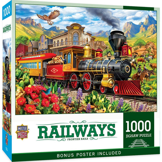 Railways Frontier Rails 1000 Piece Jigsaw Puzzle by Masterpieces