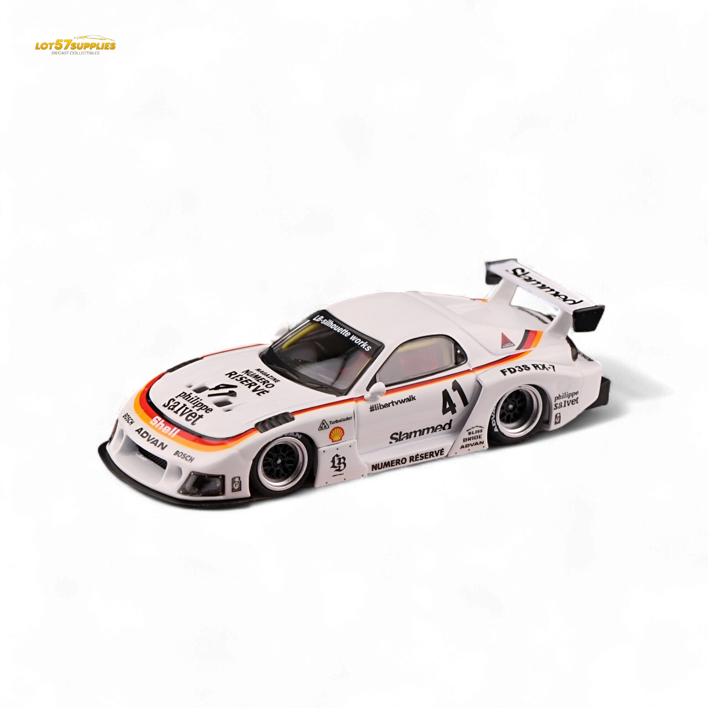 Inno64 Mazda RX-7 LBWK White 1:64