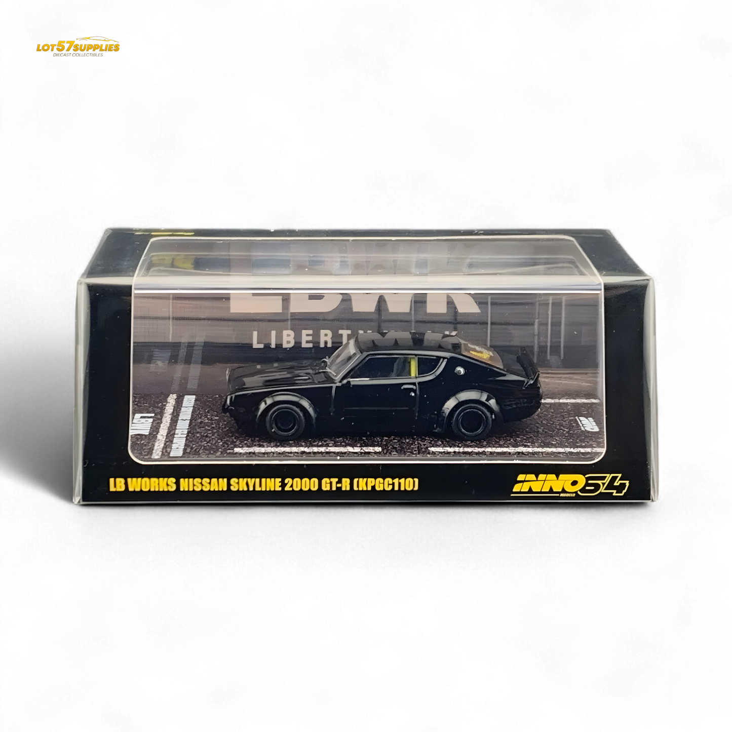 Inno64 Nissan Skyline 2000 GT-R KPGC110 Kenmeri Black 1:64