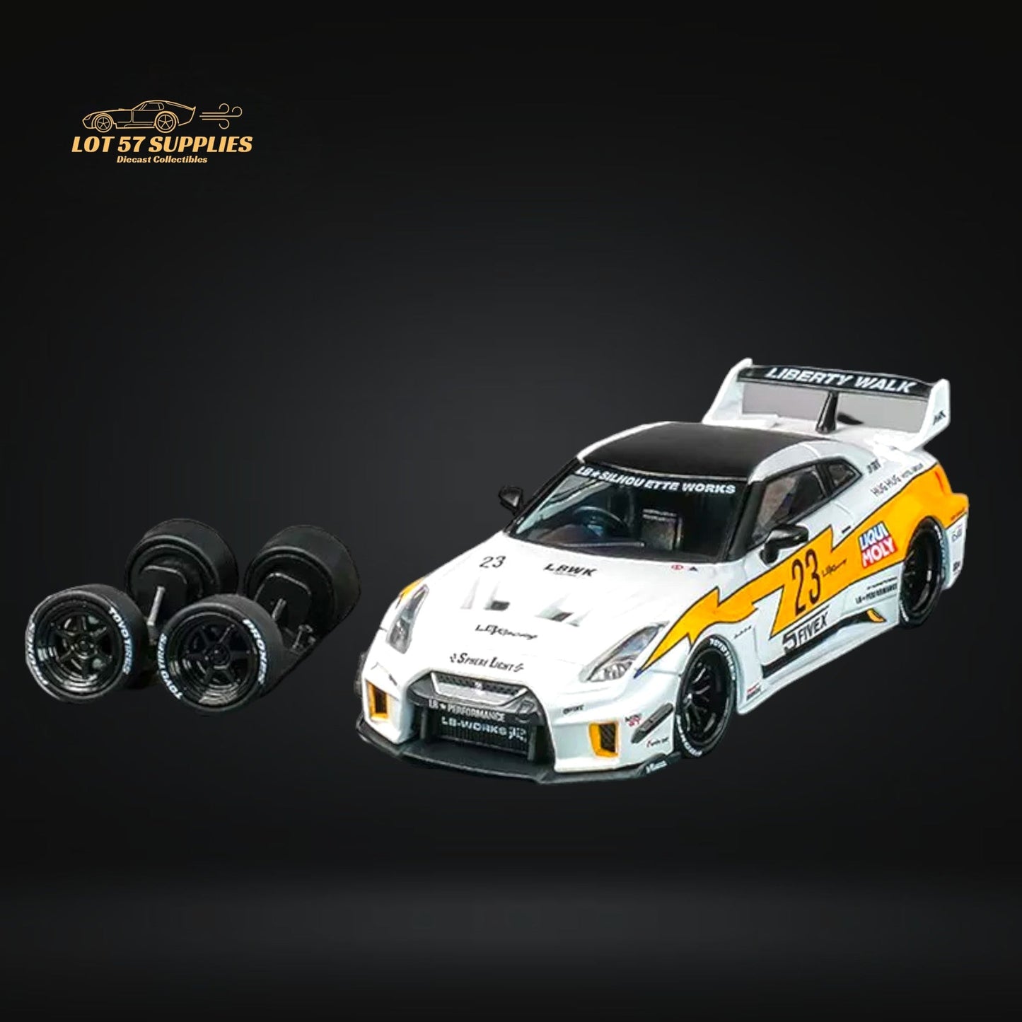 CM Model Nissan Skyline GT-R R35RR LBWK Silhouette 1:64