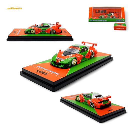 Inno64 Mazda RX-7 LBWK Orange/Green 1:64