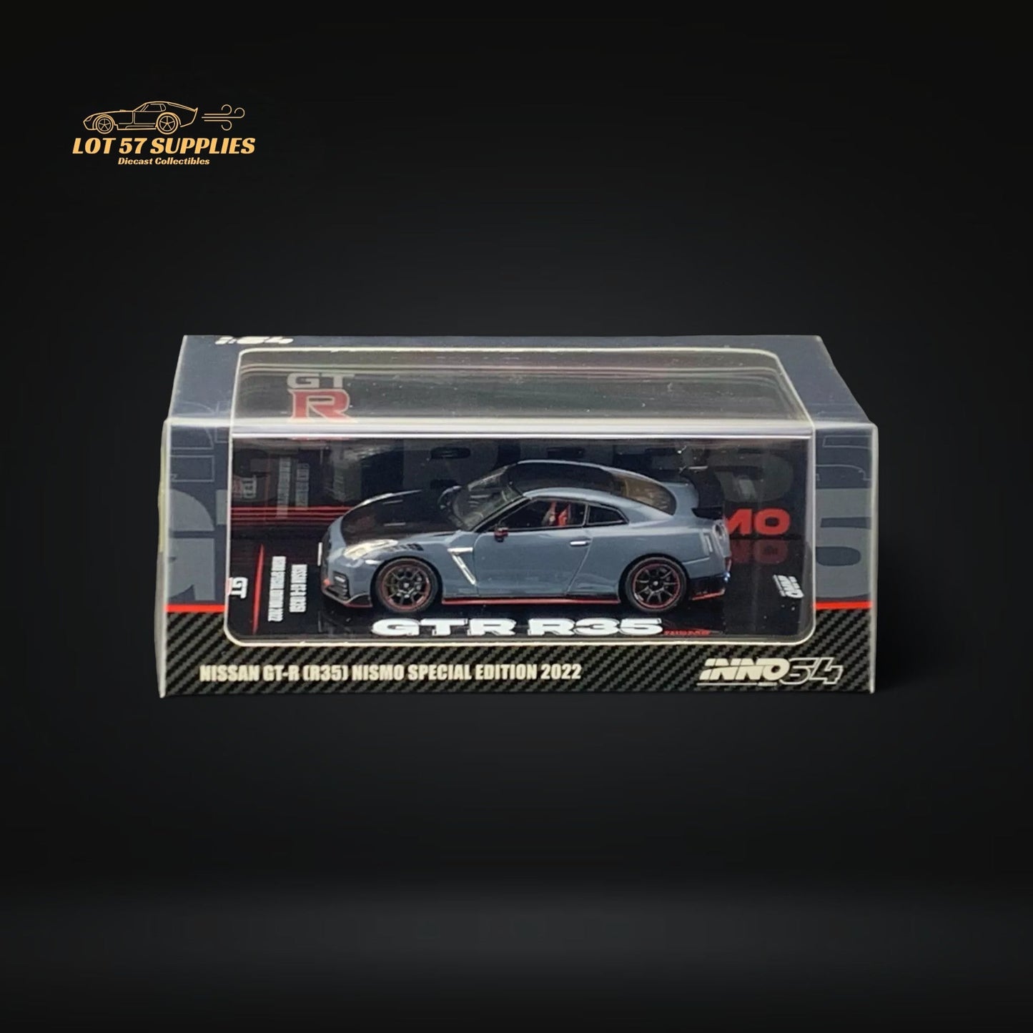 Inno64 Nissan Skyline GT-R R35 Nismo Stealth Gray 1:64