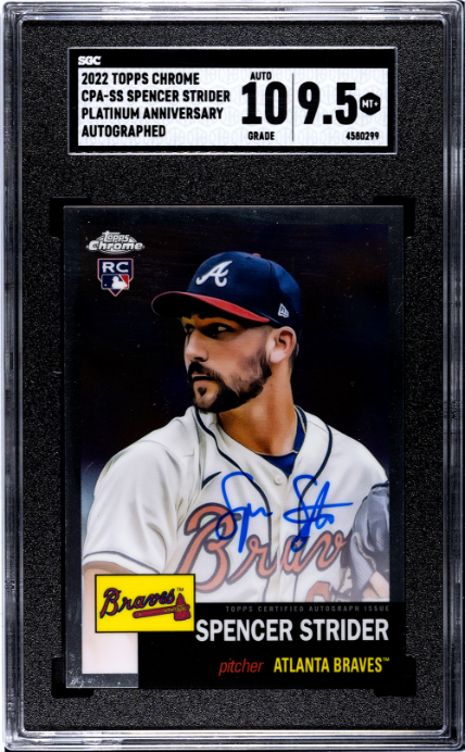 2022 Topps Chrome Platinum Anniversary #CPA-SS Spencer Strider Auto. SGC 9.5