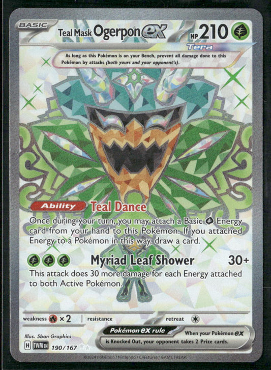 Teal Mask Ogerpon ex SV06: Twilight Masquerade #190/167