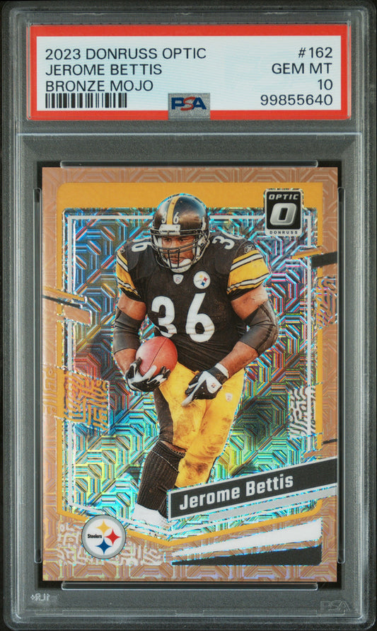 2023 Panini Donruss Optic #162 Jerome Bettis Bronze Mojo PSA 10