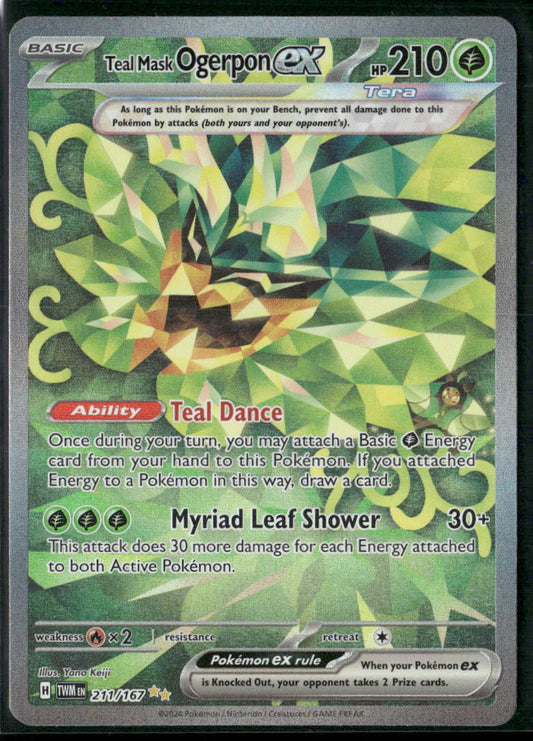 Teal Mask Ogerpon ex SV06: Twilight Masquerade #211/167
