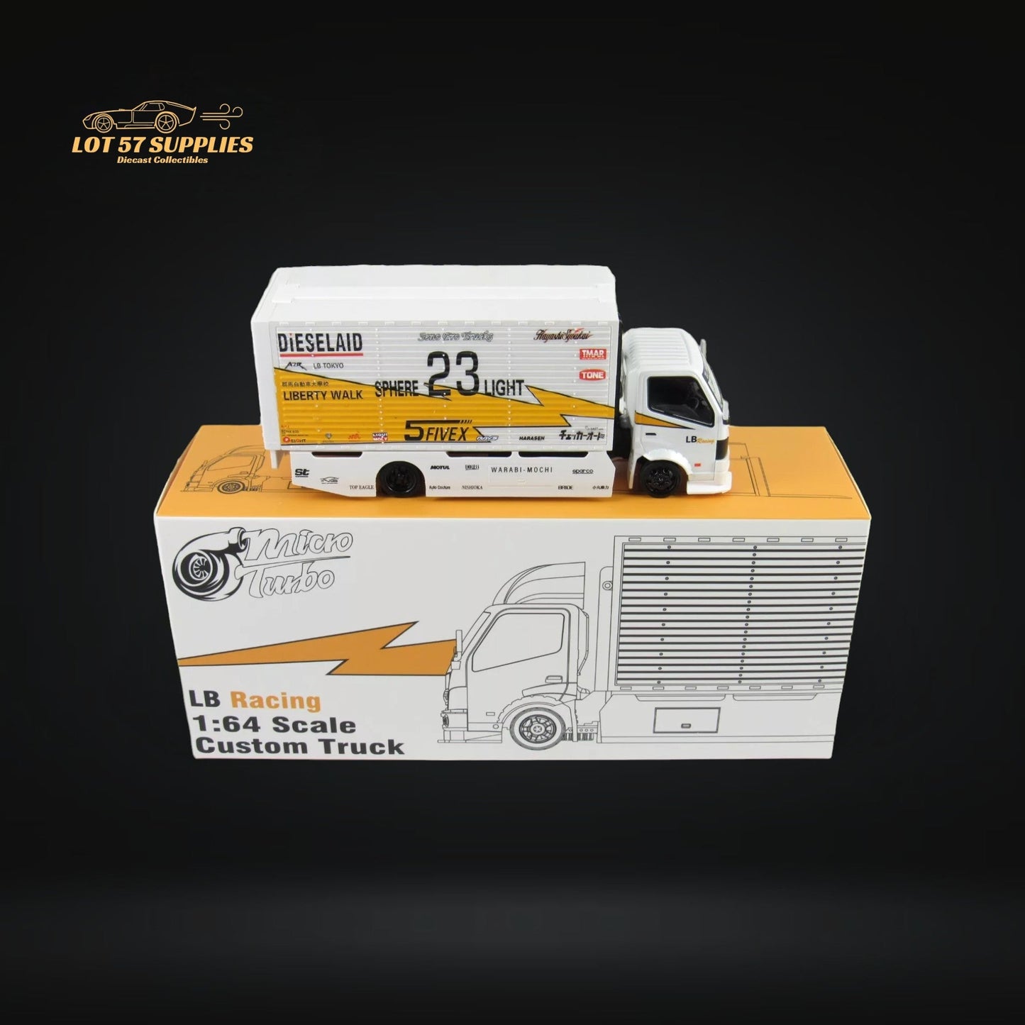 MicroTurbo Hino 300 LBWK Silhouette Lighting #23 1:64