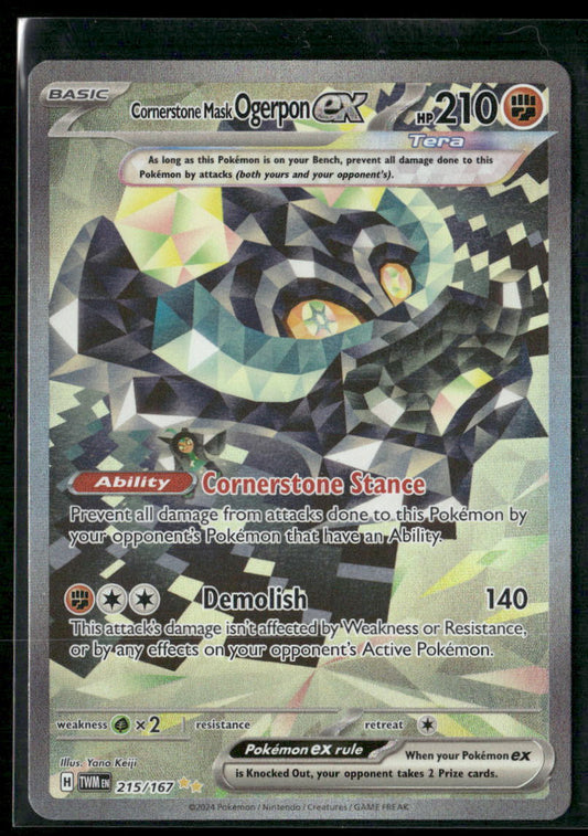 Cornerstone Mask Ogerpon ex SV06: Twilight Masquerade #215/167