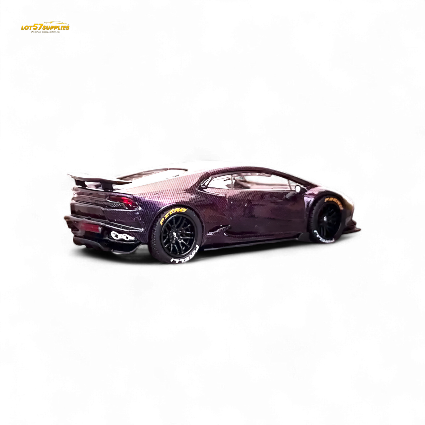 King Model Lamborghini Huracan LP610 Purple Carbon Fiber 1:64