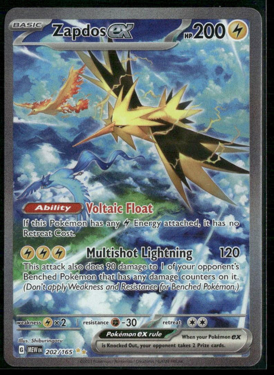 SV: Scarlet & Violet 151 #202/165 Zapdos ex