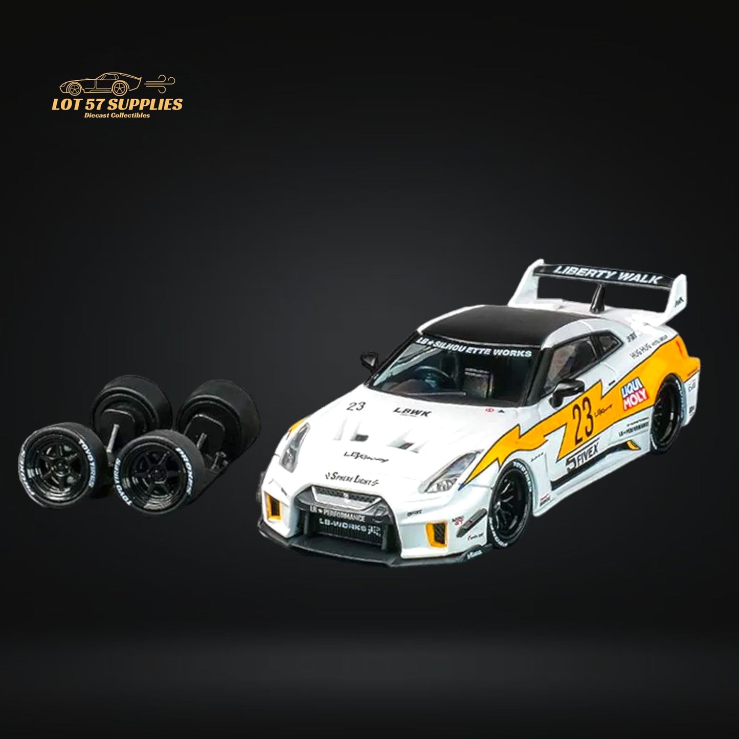 CM Model Nissan Skyline GT-R R35RR LBWK Silhouette 1:64