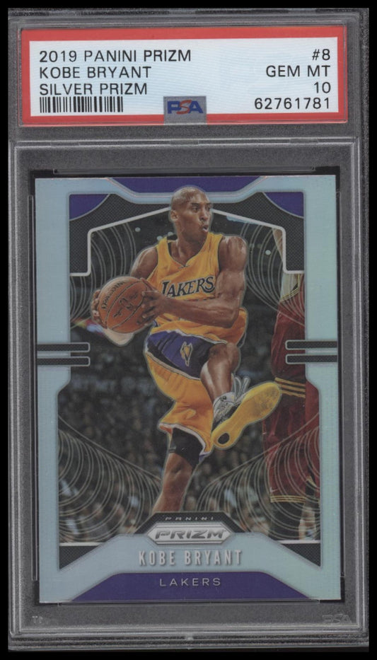 2019 Panini Prizm #8 Kobe Bryant Silver Prizm PSA 10