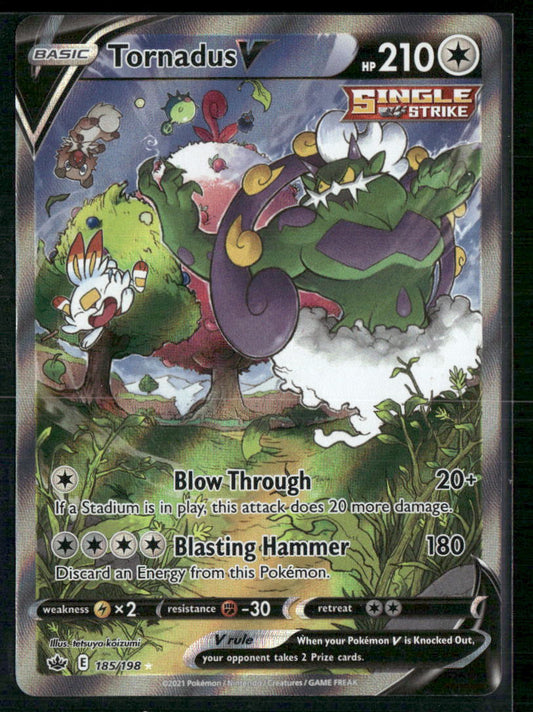 Tornadus V (Alternate Full Art) SWSH06: Chilling Reign #185/198