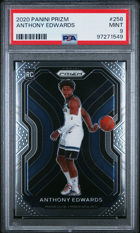 2020 Panini Prizm #258 Anthony Edwards PSA 9