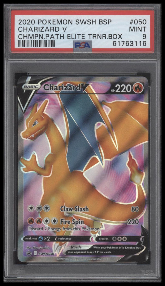 Charizard V 2020 Pokemon Black Star Promo #050 Chmpn.Path ETB PSA 9