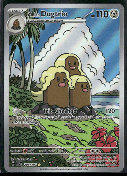 Alolan Dugtrio SV08: Surging Sparks #208/191