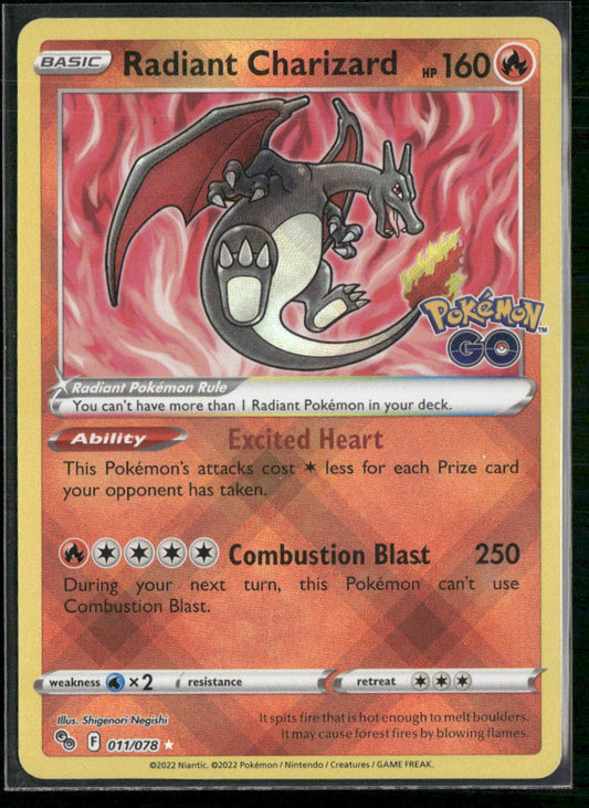 Radiant Charizard Pokemon GO #011/078