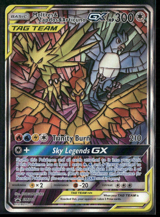 Pokemon SM Promos #SM210 Moltres & Zapdos & Articuno GX