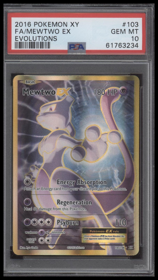 Fa/Mewtwo Ex 2016 Pokemon Xy Evolutions #103 Evolutions PSA 10