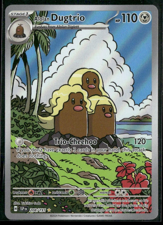 Pokemon SV08: Surging Sparks #208/191 Alolan Dugtrio