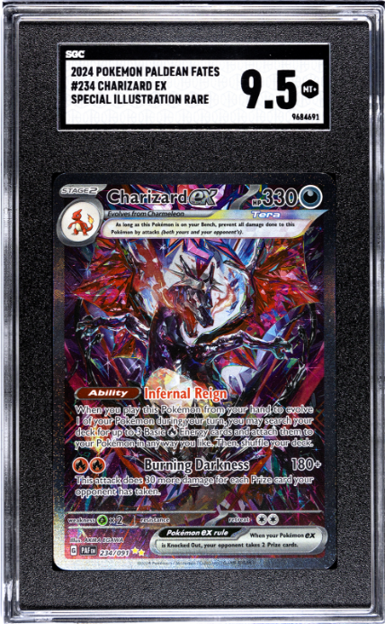 Charizard Ex 2024 Pokemon Paldean Fates #234 Special Illustration Rare SGC 9.5