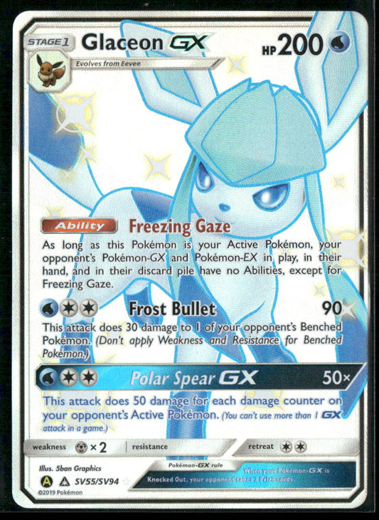 Glaceon GX Hidden Fates: Shiny Vault #SV55/SV94