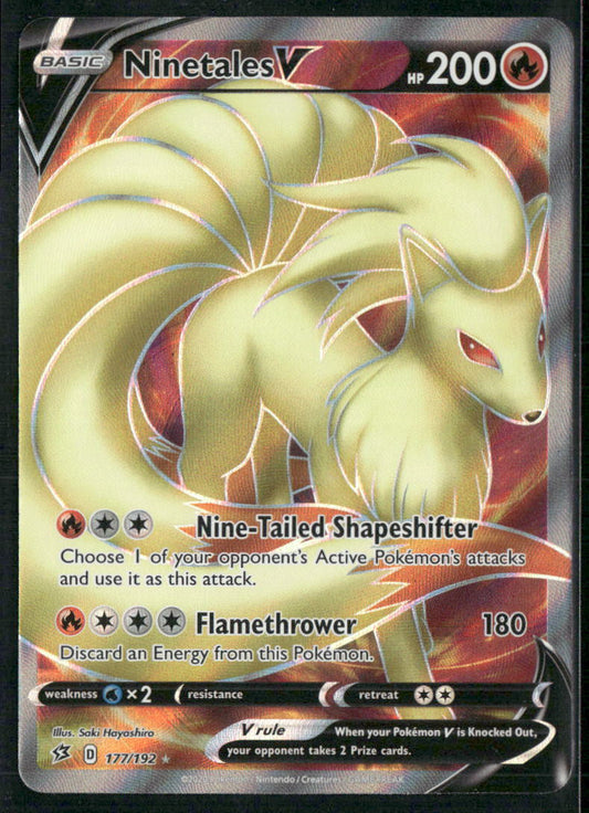 Ninetales V (Full Art) SWSH02: Rebel Clash #177/192