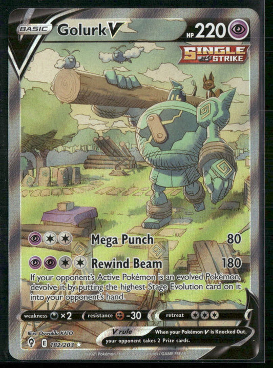 Golurk V (Alternate Full Art) SWSH07: Evolving Skies #182/203