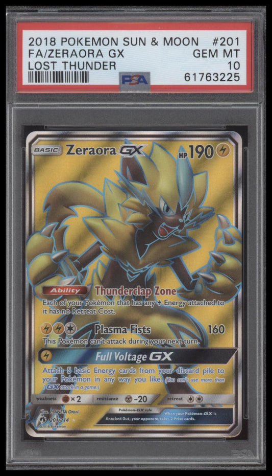 Fa/Zeraora Gx 2018 Pokemon Sun & Moon Lost Thunder #201 Lost Thunder PSA 10