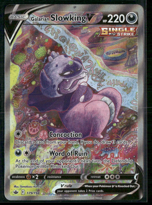 Galarian Slowking V (Alternate Full Art) SWSH06: Chilling Reign #179/198