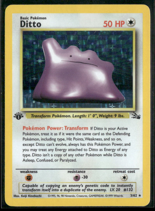 Ditto (3) Fossil #03/62 - 1st Edition