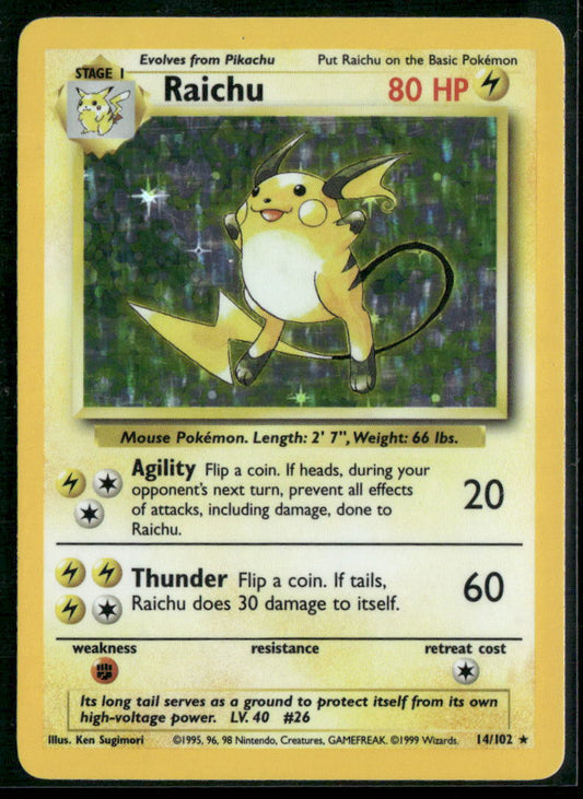 Pokemon Base Set #014/102 Raichu