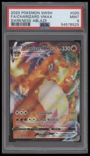 Pokémon Darkness Ablaze 2020 n.° 020 Fa/Charizard Vmax Darkness Ablaze PSA 9