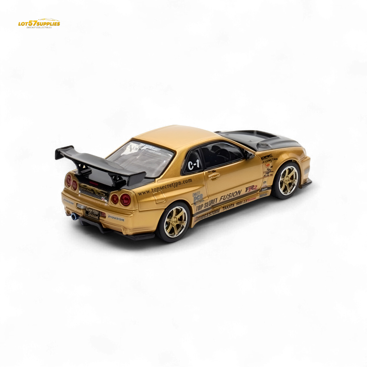 Inno64 Top Secret R34 GT-R Gold 1:64