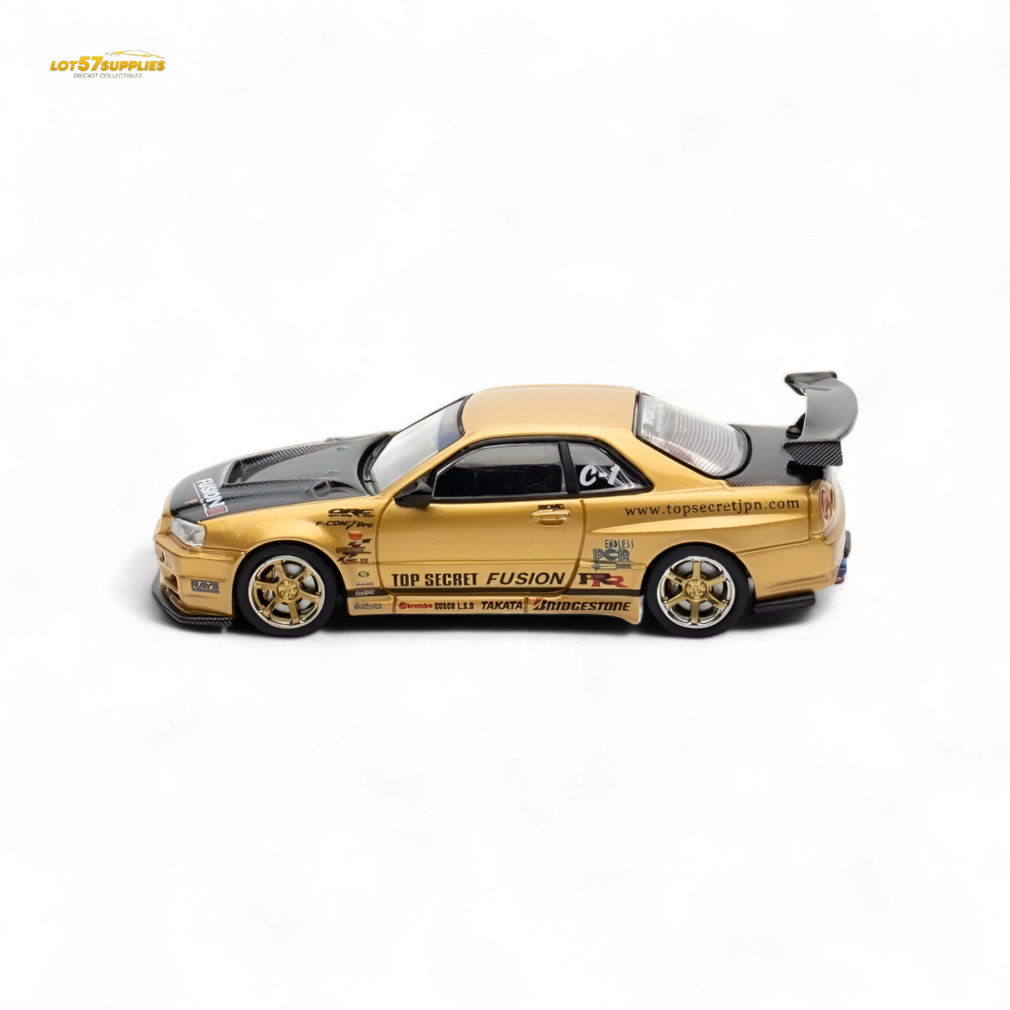 Inno64 Top Secret R34 GT-R Gold 1:64
