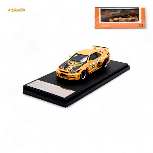 Fast Speed Skyline R34 GT-R Orange Dragon Z 1:64