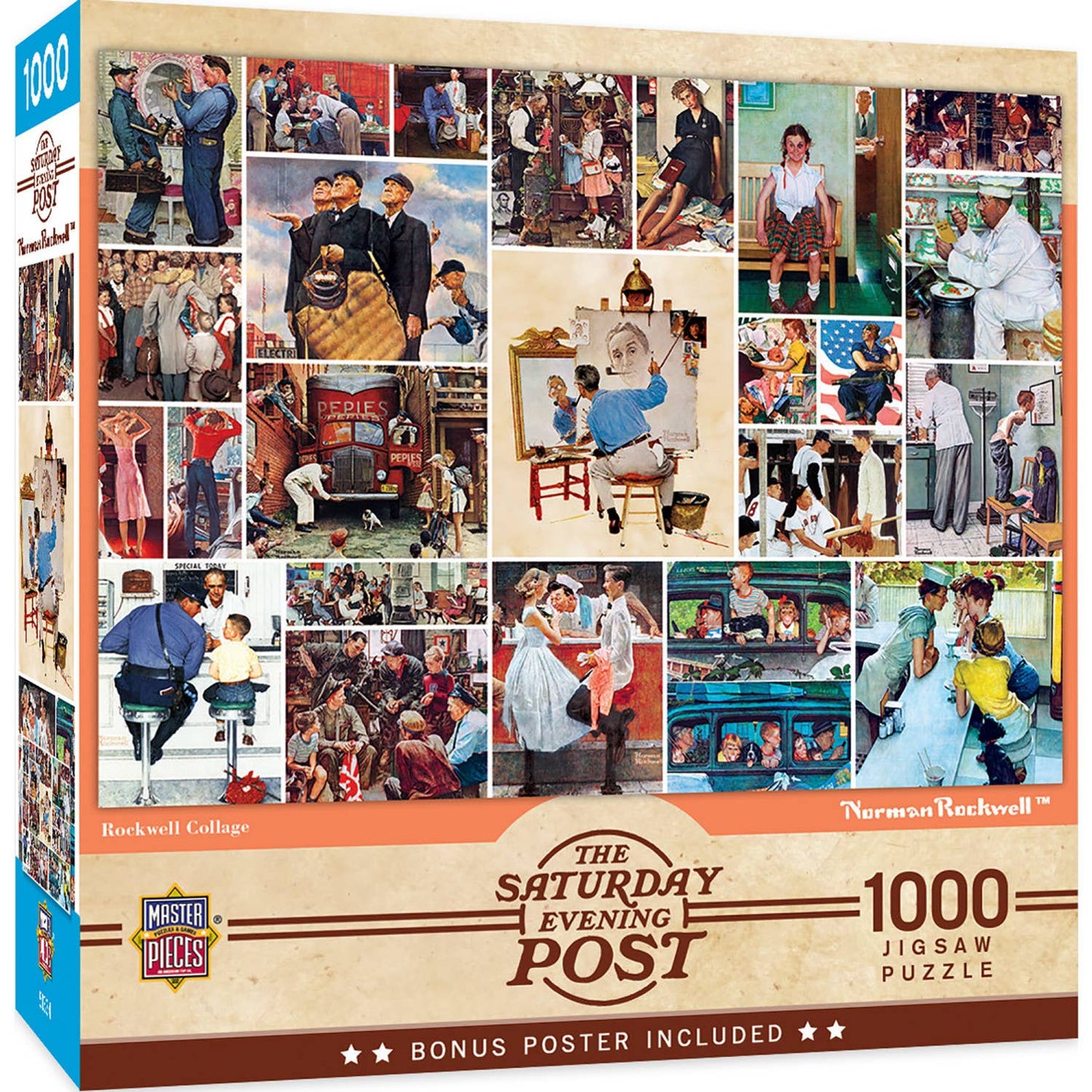Saturday Evening Post - Rockwell Collage 1000 Piece Puzzle | Masterpieces Puzzles