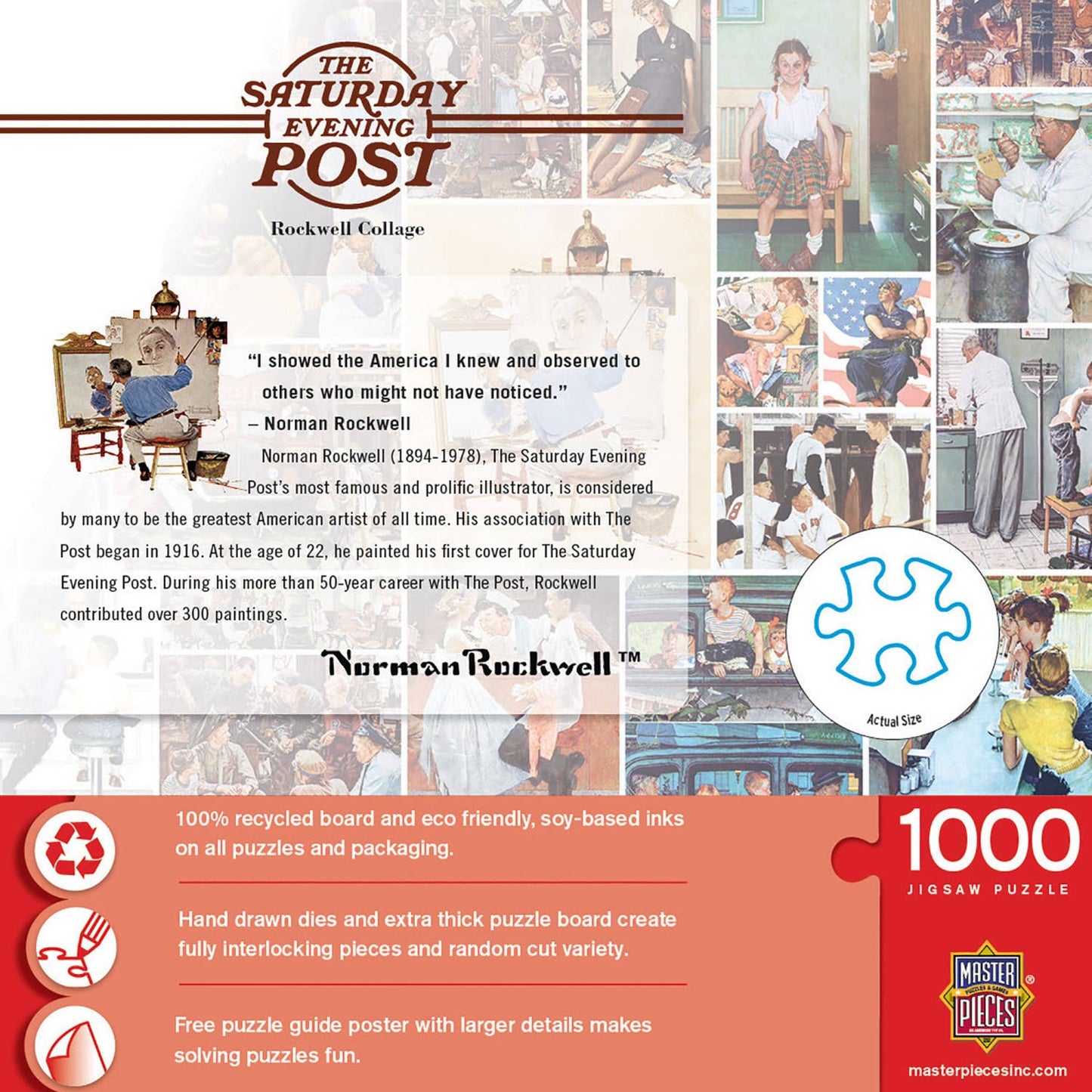 Saturday Evening Post - Rockwell Collage 1000 Piece Puzzle | Masterpieces Puzzles