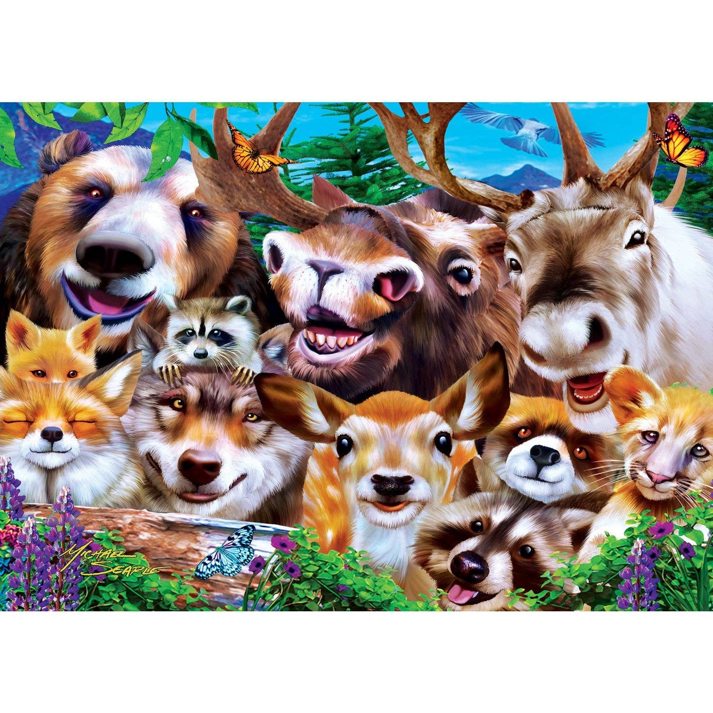 Selfies Woodland Goofballs 500 Piece Jigsaw Puzzle by Masterpieces Puzzles