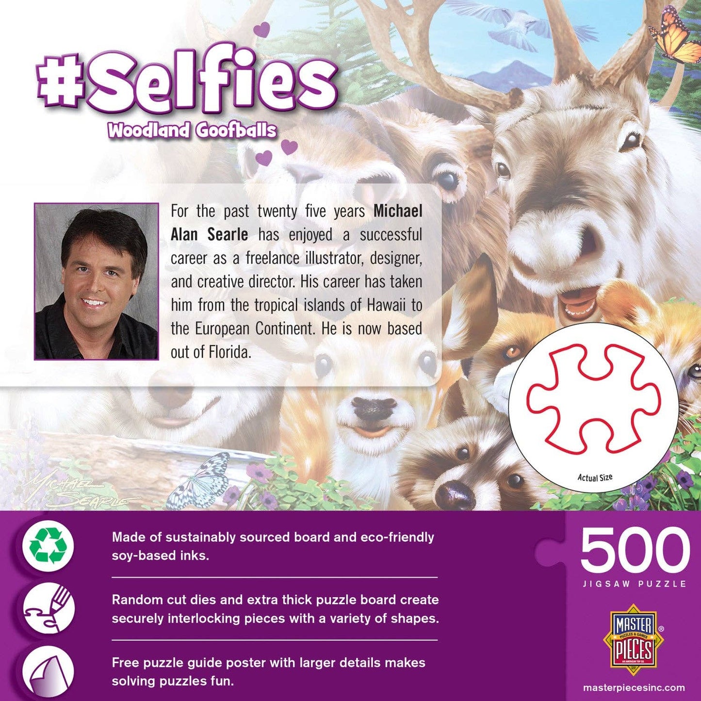 Selfies Woodland Goofballs 500 Piece Jigsaw Puzzle by Masterpieces Puzzles