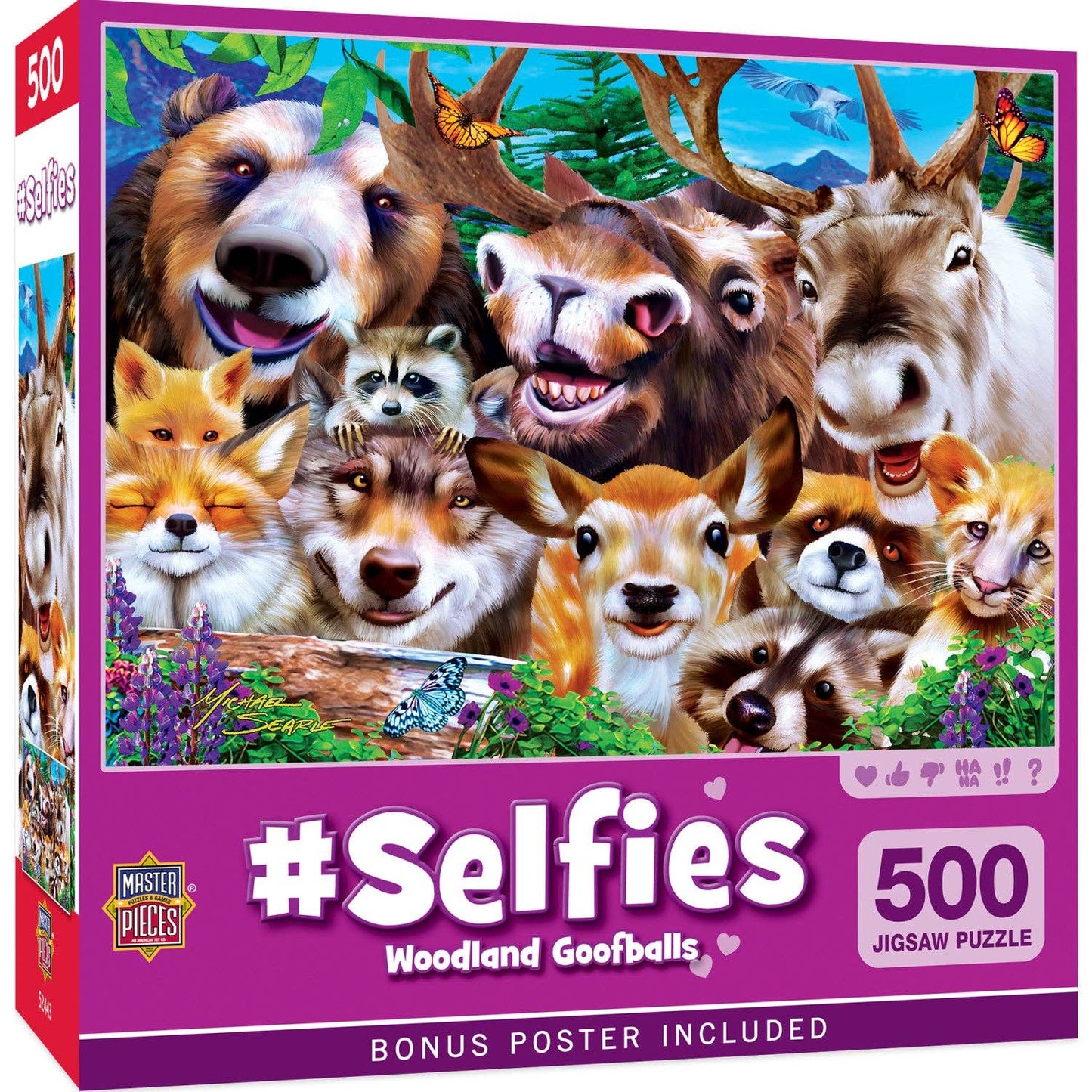 Selfies Woodland Goofballs 500 Piece Jigsaw Puzzle by Masterpieces Puzzles