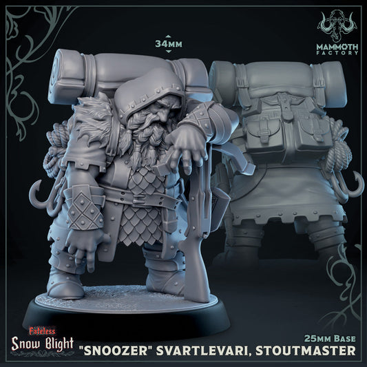 "Snoozer" Svartlevari, Stoutmaster (Male Dwarf Fighter)